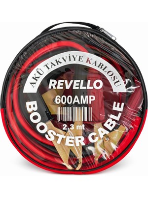 Revello 600 Amper 2.3 Metre Çantalı Sağlam Akü Takviye Kablosu (Fırsat Ürünü)