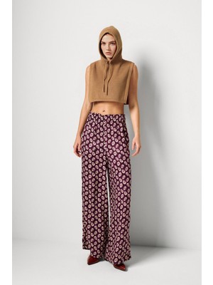 United Colors Of Benetton Gri Kadın / Kız KDN_%100 Viskon Rahat Kesim Beli Lastikli Cepli Pantolon Model Kodu: ( 4HUUDF0APGRİ)