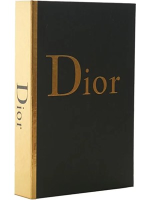 Rawliving Dior Siyah Gold Dekoratif Kitap Kutu