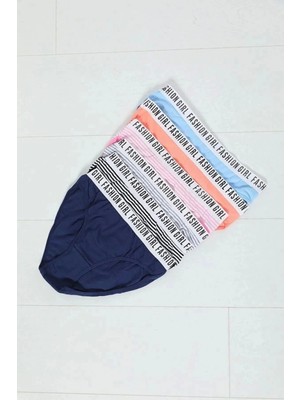 Tutku 6'lı Paket Çok Renkli Fashion Girl Kadın Slip Külot Yumuşak Dokulu Rahat Tasarım