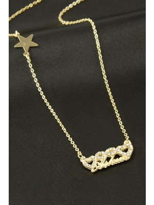 İlkyaz Fashion Aşkım Yazılı Kalp Sonsuzluk Şans Kolye