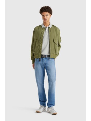 United Colors Of Benetton Mix Erkek ERK_%100 Pamuk Arkası Logo Detaylı 5 Cepli Denim Pantolon Model Kodu: ( 4IPC57B88902)