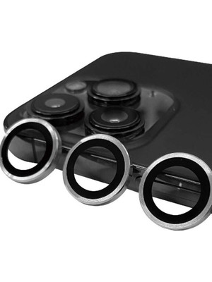 Buğz Iphone 15 Pro Raze Metal Kamera Lens - Gümüş