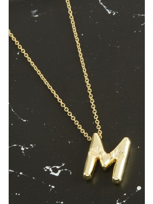 İlkyaz Fashion M Harfli Balon Kolye
