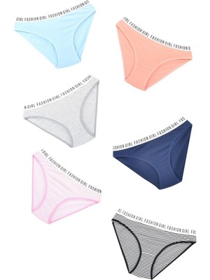 Tutku Kadın Pamuklu Slip 6'lı Fashion Girl Karışık Renkler - Standart Çok Renkli Paket İçeriği