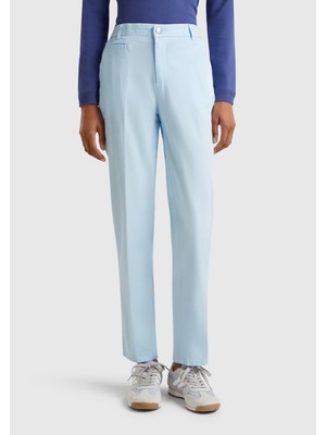 United Colors Of Benetton Açık Mavi Kadın / Kız Kdn_elastanlı Basic Chino Pantolon Model Kodu: ( 4GD7DF06112J)