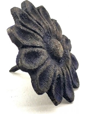 Eco Lounge Antika Tarz Dekoratif Pirinç Papatya Kabara - 42 Mm, Oksit