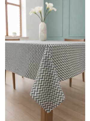 Rona Home Şık Desenli Masa Örtüsü - Leke Tutmaz Kaliteli Kalın Kumaş - Modern Masası Örtüsü