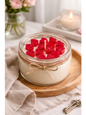 Afrodizyak Etkili Yasemin Kokulu 330G Aşk Mumu – Romantik Cam Kavanoz Mum