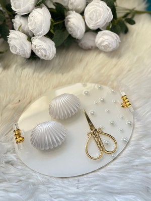 Epoksi Tepsi Oval Form Büyük Boy Damat Tepsi Seti