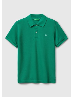 United Colors Of Benetton Yeşil Erkek Ek Uk_logolu Polo T-Shirt Model Kodu: ( 3089G3009108)