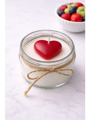 Likya Candle Aşk Temalı Kalpli Kokulu Mum Cam Kavanozda – 330 gr