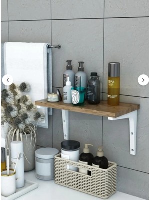 Dekozum Tekli Dekoratif Duvar Rafı, Kitaplık ve Organizer, Banyo, Mutfak, Balkon