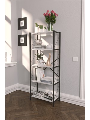 Dekozum Dekoratif 5 Raflı Kitaplık 150 cm