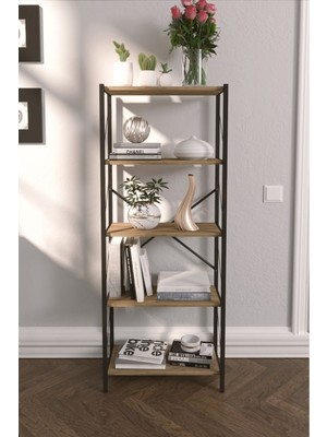 Dekozum 5 Raflı Modern Kitaplık Şıklık ve Düzeni Bir Arada Sunan Kitap Depolama Çözümü 150 cm