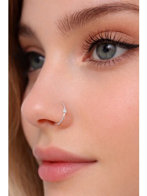 Sacce Scarves & Accessories Zirkon Tektaş Halka Hızma İthal 925 Ayar Gümüş