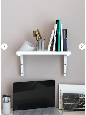 Dekozum Tekli Dekoratif Duvar Rafı, Kitaplık ve Organizer, Banyo, Mutfak, Balkon