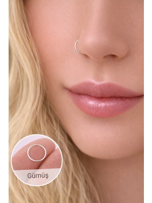 Sacce Scarves & Accessories 8 mm Düz Halka Hızma İthal 925 Ayar Gümüş