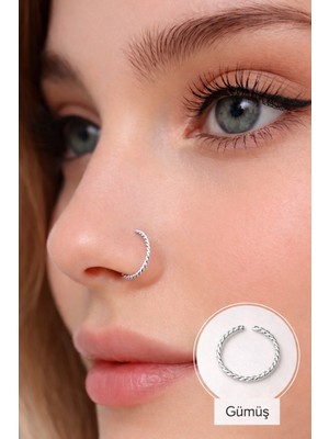 Sacce Scarves & Accessories Burgu Halka Hızma İthal 925 Ayar Gümüş