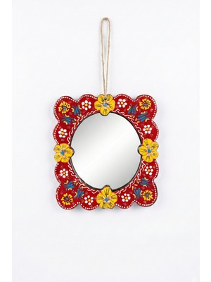 Evcime El Yapımı Işlemeli Çini Ayna