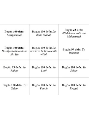 Animory Ramazan Zikir Kavanozu – 30 Gün 30 Zikir - Günlük Zikir Kartları – Manevi Hediye