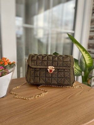 Kanvas Makrome Kadın El ve Kol Çantası