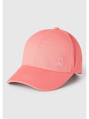 United Colors Of Benetton Pembe Erkek Ek_önü Logo Baskılı Kep Şapka Model Kodu: ( 6YCTGA01211F)