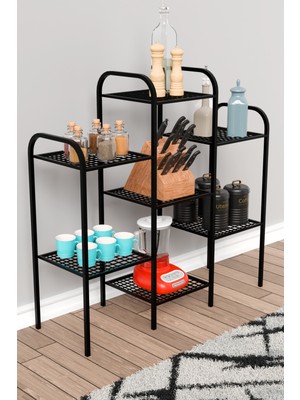 Dekozum 7 Raflı Metal Mutfak Rafı Çok Amaçlı Düzenleyici ,baharatlık, Mutfak Standı ,kahve Köşesi Dolabı