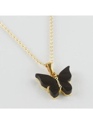 Marsilyan Kelebek Figürlü Polyester Kolye