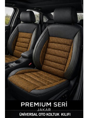 Trobus Volkswagen Golf I 1974–1983 Uyumlu Premium Serisi Kahverengi Jakar Oto Koltuk Kılıfı Tam Set (5 Koltuk) | Airbag, Kolçak, 2+1, Cepli, 3 Katman