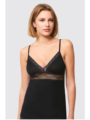 Kit Iç Giyim Berrak 3'lü Dantel Detaylı Ince Askılı Kadın Atlet