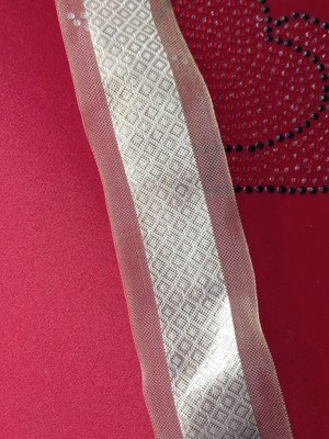 Helvacıoğlu Çikolata Simli Dekoratif Kurdele , 4 cm Eninde, 1 Metre