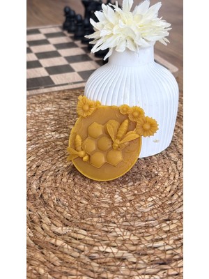 Şifa Pınarı Doğal Balmumu Magnet Arı Petek ve Çiçek Figürlü Doğal 20*li Magnet