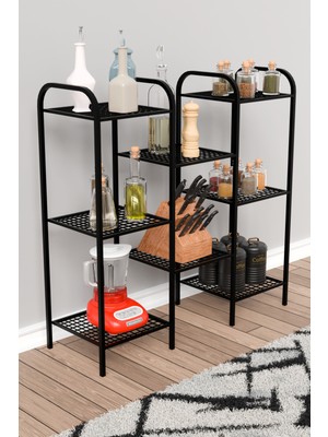 Dekozum 8 Raflı Metal Mutfak Rafı Çok Amaçlı Düzenleyici ,baharatlık, Mutfak Standı ,kahve Köşesi Dolabı