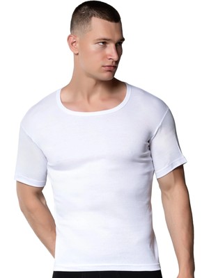 Gümüş 3004 12'li Paket Erkek Ribana Bisiklet Yaka Atlet