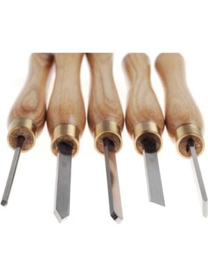 PremiumPort Ahşap Torna Bıçak Seti 5 Parça, Dayanıklı ve Hassas Kesim Araçları