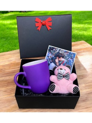 Özbience Renkli LED Işıklı Kardan Adam ve Kahve Ayıcık Buketi, Yılbaşı Hediye Seti