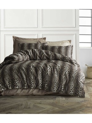 UYGURİYE Çift Kişilik Nevresim Takımı Yorgan Kılıfı %70 Pamuklu Nakışlı Desen+Lastikli Çarşaf+2 Yastık Kılıfı