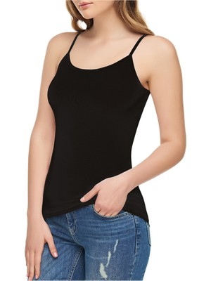 Tutku Elit ELT2001 Elit Modal Ip Askılı Atlet (3 Adet) | Siyah-Siyah-L