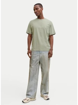 Jack & Jones Seagrass Erkek Jornorrebro Emb Tee Ss Crew Neck Noos Model Kodu: ( 12282892SEAGRASS)