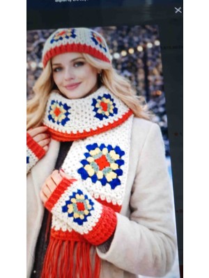 Megahan Boutique Megahan Renkli Trend Tig Isi Atki Bere Parmaksiz Eldiven Takımı,sevgililer Günü,hediyel