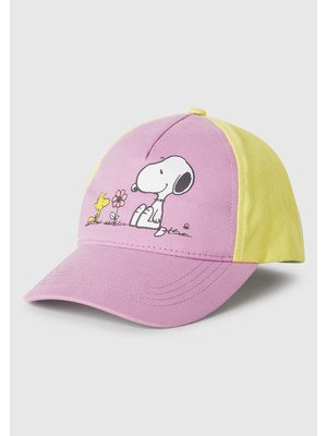 United Colors Of Benetton Lila Erkek Ek_peanuts Baskılı Renk Bloklu Kep Şapka Model Kodu: ( 6LDDGA01B07W)