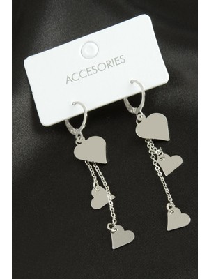 Esranın Dünyası Kalp Sallantılı Trend Metal Küpe RSBJU34-ESRDNS