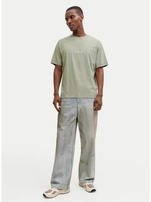 Jack & Jones Seagrass Erkek Jornorrebro Emb Tee Ss Crew Neck Noos Model Kodu: ( 12282892SEAGRASS)