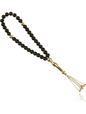 Berk Mücevherat 14 Ayar Altın Taşlı Tesbih