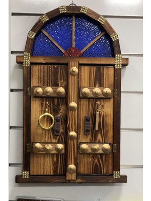 Lebron Vintage Ahşap Kapaklı Ayna 50X32 cm