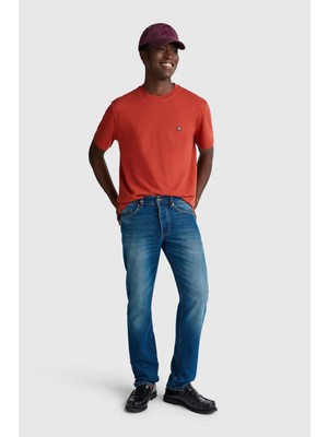 United Colors Of Benetton Turuncu Erkek ERK_%100 Koton Benetton Logolu Bisiklet Yaka T-Shirt Model Kodu: ( 3MI5J1AF761J)