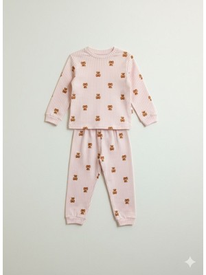 Chaldemar Kız Çocuk Çizgili Pijama Takımı