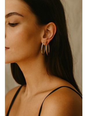 Kokoş Halka Küpe 5’li Gold Çelik