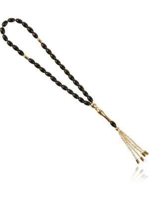 Berk Mücevherat 14 Ayar Oval Kesim Taşlı Altın Tesbih